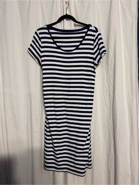 Liz Lange Navy and White Striped Tee Dress